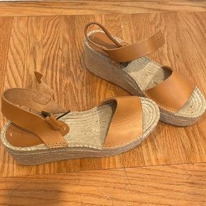 Soludos | Minorca Leather Espadrille Wedge Sandals Size 9.5